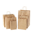Custom Print logo Biodegradable Bolsas De Papel Brown  Gift Shopping Packaging Disposable Kraft Paper Bag with Handle