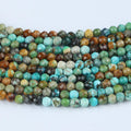 JSES Natural Hubei Turquoise 2.5mm 3mm Loose Faceted Beads for Jewelry Making DIY Wholesale Gemstone Crystal Agate Jade Beads