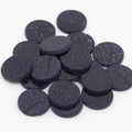 HanYu High Quality Round Shape Double Flat Round Disc Goldstone Gemstone 12mm Blue Sand