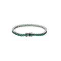 BB203 4mm 7" 8" Brass Zircon Tennis Chain Bracelet Hip Hop Jewelry Gold Silver Material CZ Bracelet Iced Out