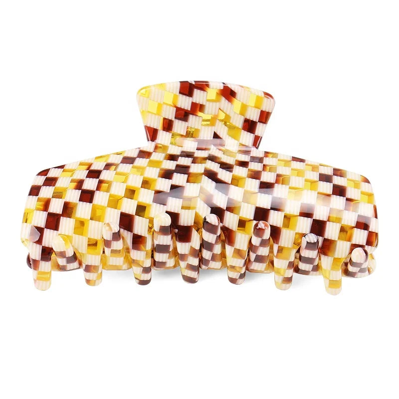 27 Colors Stock Acetate Hair Claw Clips Classic Hot 9cm Women Hair Claw Large Rectangle Claw Hair Clip