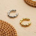Latest 18K Gold Plated Brass Jewelry New Design Winding Twisted C Shape Geometric Hollow Ring for Woman Gifts Ring R244457