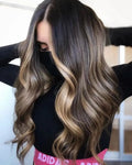 WholesaleQuality Highlight Brown Virgin Human Hair Body Wave Transparent Lace Front Wigs