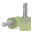 Metric M4 Stainless Steel Rubber Head Screw Anti-Collision Buffer Wear Resistant Fine Thread M5 X 50mm D12 X 20-90 Shore Zinc