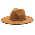 2022 New Spring Summer UV Sun Shade Women Men Wide Brim Polyest Leather Suede Fedora Hats for Western Cowboy Safari Dress