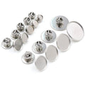 6/8/10/12/14/16/18/20/25mm Stainless Steel Brooch Style Cabochon Base Cufflink Spacer Settings Tie Tack Pins MegaBDM