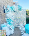 D-SW001 Wholesale 3d White Shimmer Wall Panels Sequins Backdrop for Party Wedding Events Hotel Home Decoration Supplies