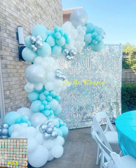 D-SW001 Wholesale 3d White Shimmer Wall Panels Sequins Backdrop for Party Wedding Events Hotel Home Decoration Supplies