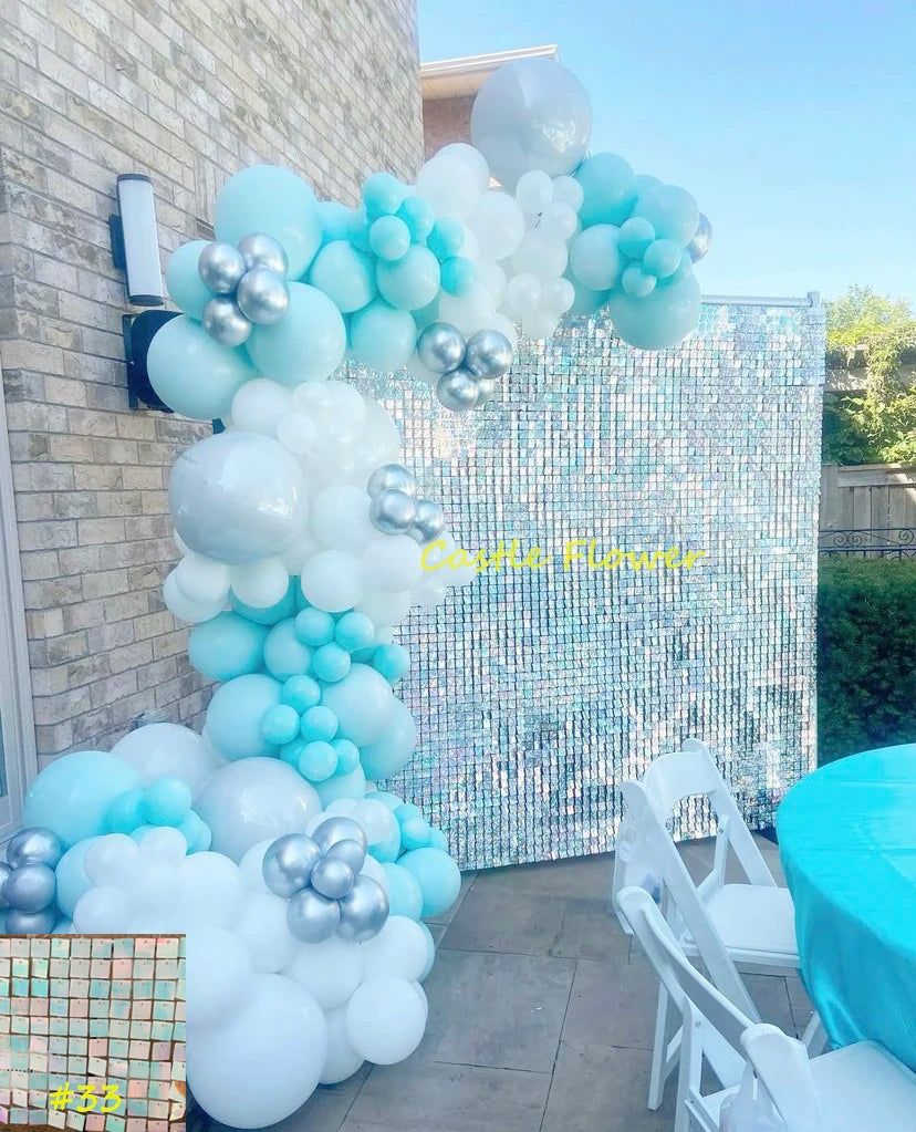 D-SW001 Wholesale 3d White Shimmer Wall Panels Sequins Backdrop for Party Wedding Events Hotel Home Decoration Supplies