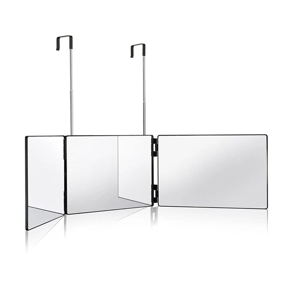 YUE 2025 Retractable Adjustable Hanging Three Mirror LED Makeup Folding Three Mirrors Three Fold Mirror Spot