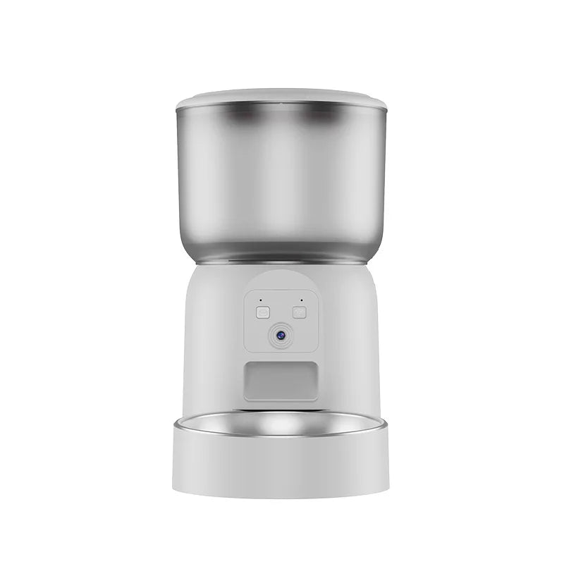 Automatic Solid Pattern Pet Feeder Timed Quantitative Plastic Bowls Eco-Friendly Remote Video Interaction Machine for Puppies