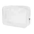 Wholesale Large Capacity PVC Cosmetic Bag Transparent PVC Zipper Custom Fashion Toiletries Carrying Bag Portable Cosmetic Bag