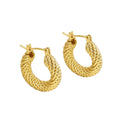 Retro Jewelry Double Twist Hoop Earrings Women Earing Jewelry