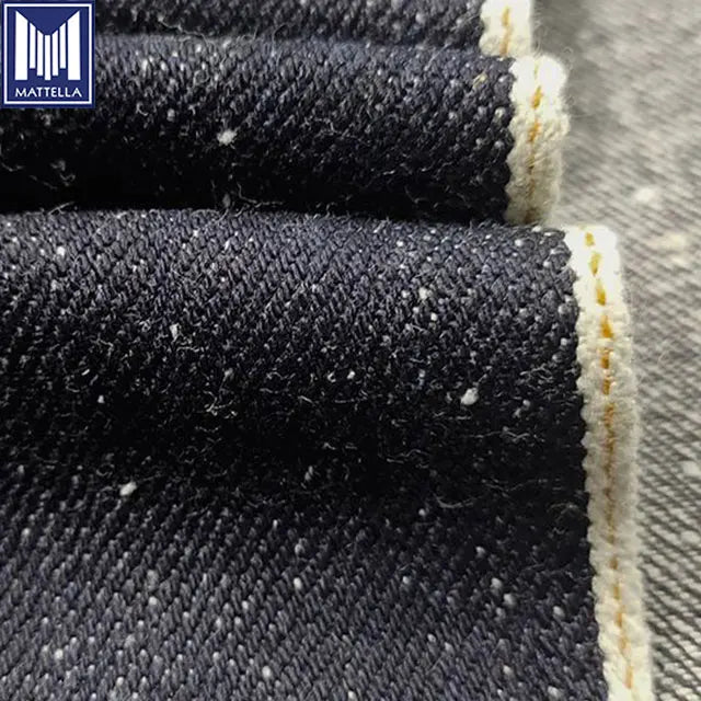 Self Edge Yellow Line Raw Vintage Men Jeans 100% Cotton 15oz Heavy Weight Japanese Pearl Snow Neppy Selvedge Denim Fabric