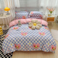 100% Cotton Bed Cover Microfiber Fitted Bedsheet Set Floral Print Bedding Set