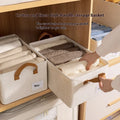 Popular Linen Cotton Storage Box Foldable Drawer-Type Fabric Clothing Storage Basket for Wardrobe Use Bag