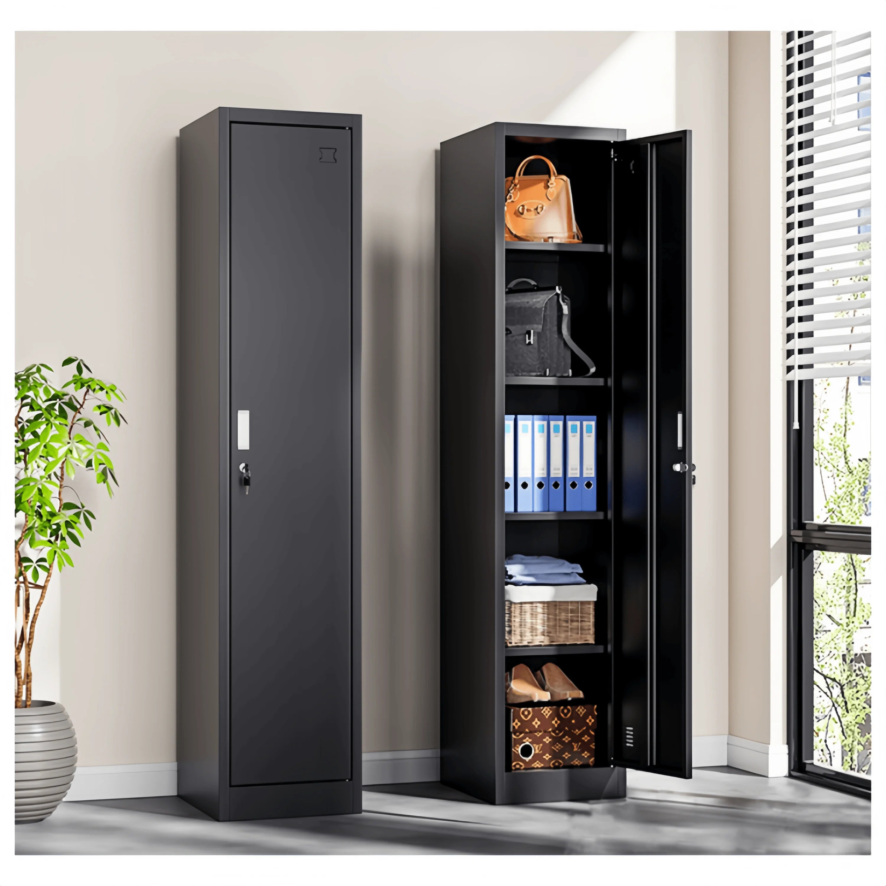Factory Hot Sales 2024 Hot Style 1 Door Locker Many Multicompartmental Cabinet Small Footprint Locker
