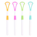 Wholesale Silicone Plastic 3 Floors Tongue Cleaner Scrapper Raspador De Lingua Limpiador De Lengua Tongue Scraper With Brush