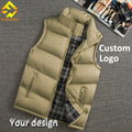 Wholesale 2024 Trending Winter Men Clothing Thick Warm Sleeveless Vests Plus Size  Puff Jackets Coat Waistcoat