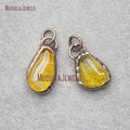 PM36845 Copper Plated Crystal Pendant with Soldered Citrine Drop for Children Quartz As Main Stone