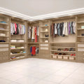 Modern Modular Bedroom Wardrobe with Laminate or Marble Countertop Faucet Drawer Basket Custom Clothes Cabinet
