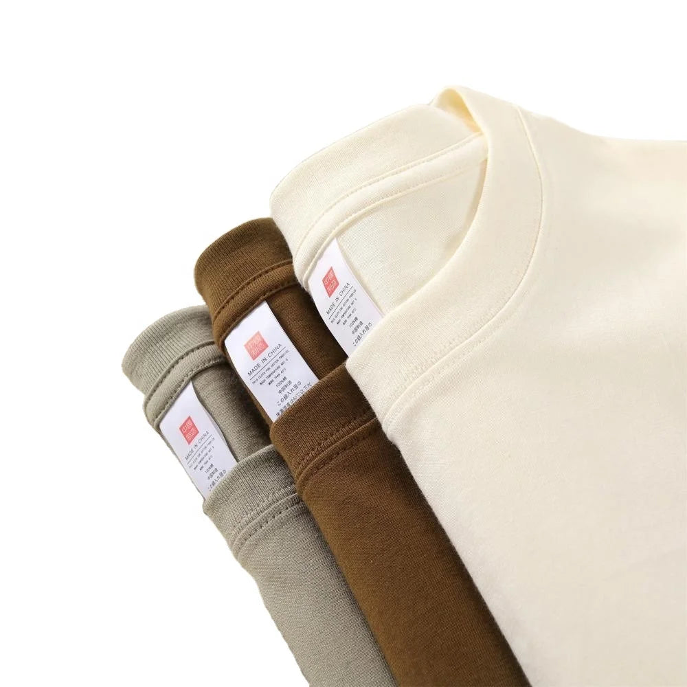 Shirt 100% Cotton Plain Oversized Men's T-shirts Heavy Weight Tshirts Custom Foam 3d Screen Logo Men Puff Print T Shirt
