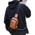 Cross-Border Large-Capacity Single Shoulder PU Motorcycle Bag Men's Fashionable Classic Zipper Main Recommendation