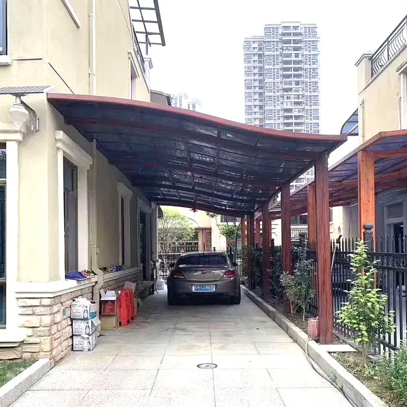 6x6x3.2m Medium 2-car Carport Metal Carport Two Car Shelter Green Car Sheds in Crazy Big Sales Cost-effective Metal Carport