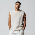 Men's Preppy Style Crew-Neck Sweater Vest Essential Ultralight Knitted Cotton for Comfort and Style