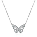 SC Hot Selling Korean Butterfly Charm Choker Necklace Elegant Inlaid Shiny Diamond Butterfly Necklace for Women Teen Girls