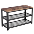 Vintage Wooden Top 2 Layers Shoes Stool for Home Living Room Shoe Rack Bench Metal Shoe Rack Storage Organizer
