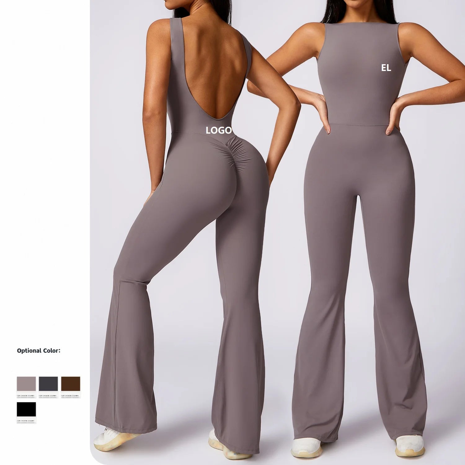 New Style Gym Fitness Sets Fitness Women One Piece Training Workout Scrunch Jumpsuit for Women