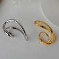 ICEBELA Jewelry Rainbowking 925 Sterling Silver Double-line Ring Geometric Minimalist Irregular Glue Fine Jewelry Rings