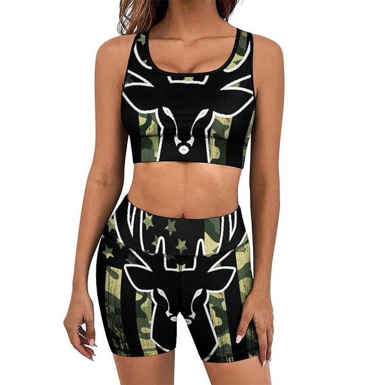 Keep Cool Two Piece Workout Outfits for Women Sets Breathable Fabric Line Matching Workout Sets for Women Custom for Women