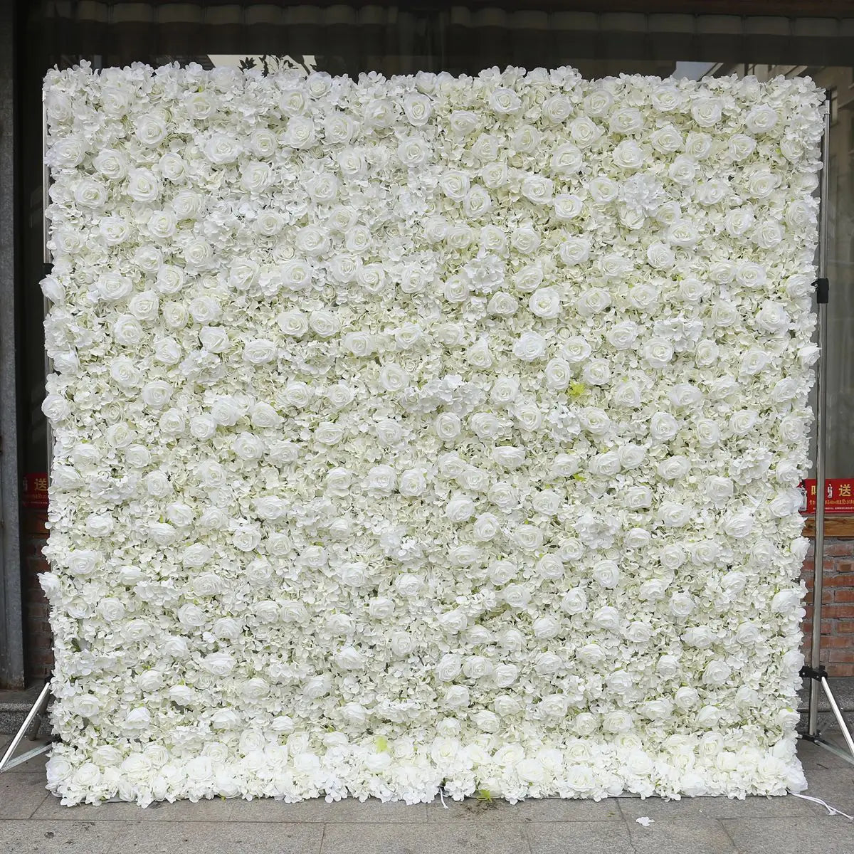 Custom 3D Cloth Flower Wall Rose Cloth Bottom Flower Wall Artificial Flower Wall Background for Wedding Background Decoration