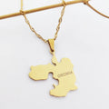 Oromia Map Necklace Bisuteria Acero Inoxidable Necklace Chain Pendants for Necklace Men Laminado En Oro Bijoux Femme Joyeria