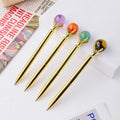 Wholesale Crafts Arts Wedding Gifts Natural Quartz Stone Crystal Ball Crystal Tumble Top Load Raw Stone Pen