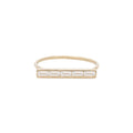 925 Sterling Silver Delicate 18k Gold Shinning Stacking Baguette Bar Ring Jewelry 2021