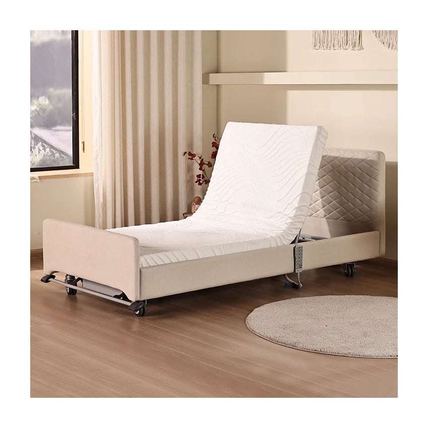 Modern Luxury Electric Wooden Hospital Bed for Elderly Patient Nursing Home Use IEC60601 Certified 900x2000mm Mattress 185KG
