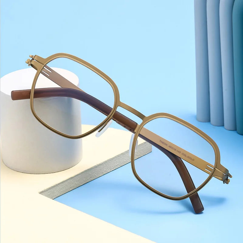 Osicare THEDA No Screws Wholesale Luxury Brand Trendy Montura De Gafas Lujo Myopia Spectacle Eyeglasses Men Eye Glasses Frames