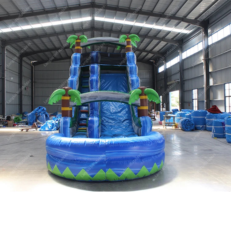 2021 Hot Sale 18ft Inflatable Pool Waterslide Factory/inflatable Slides Water Park