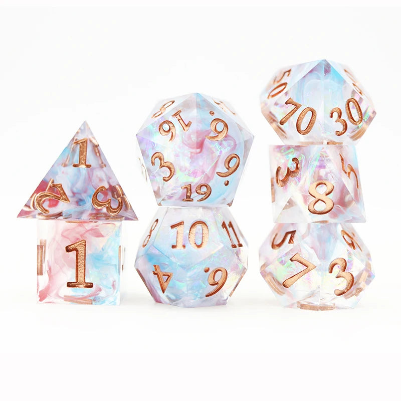 Wholesale Custom Iridescent Polyhedral Dice Dnd Board Game Dices