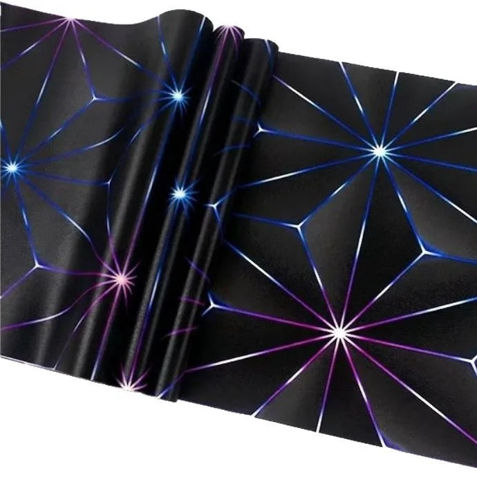 Modern Tech-Inspired 3D Geometric Wall Decal Self-Adhesive Waterproof PVC Thick Wallpaper for Gaming and Hotel Spaces