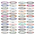 Natural Stone Adjustable Thin Round Gemstones Beaded Stretch Bohemian  Bracelets for Men Women Jewelry