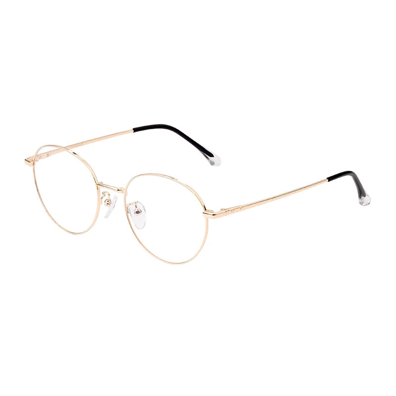 New Trend Round Gold Metal Eyeglasses Frames Optical Glasses for Men Women
