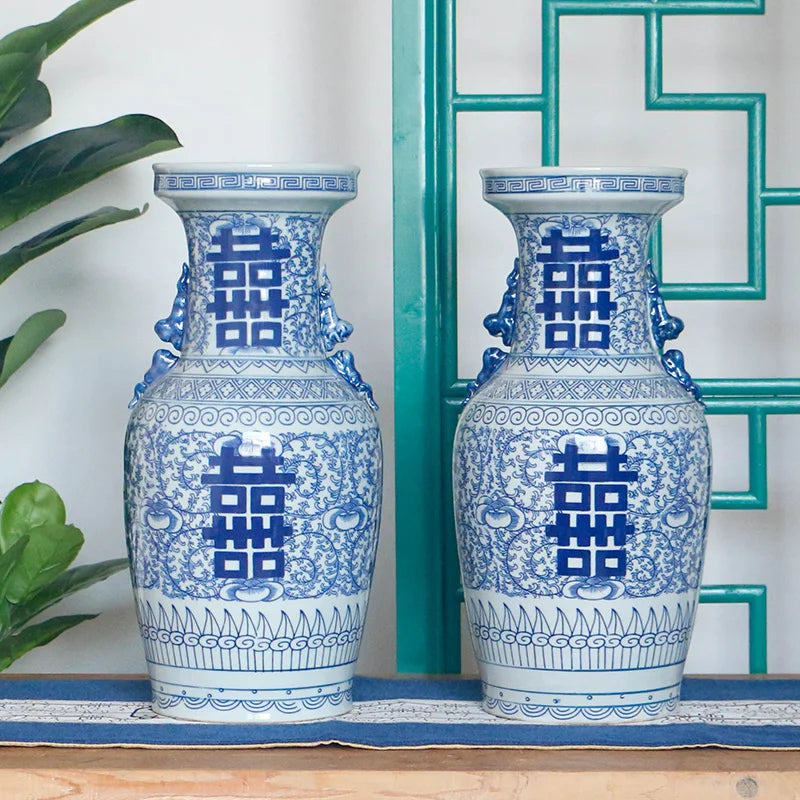 Stylish High-end Fine Decorative Blue Storage Ceramic Jar
