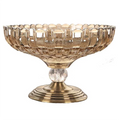 Luxury Home Decor Super Market Stand for Fruits Vegetables Glass  Crystal Fruit Tray