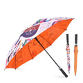 Rain Sun Protection Company Branding Custom Printing Golf Umbrella Double Layer Uv protection  Branded Golf Umbrella Windproof