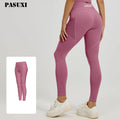 PASUXI Fashion Women Gym Yoga Leggings Push up High Waist Pocket Workout Casual Sports Fitness Leggings Yoga Long Pants