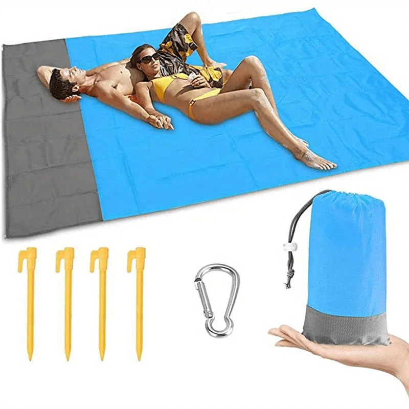 Kongbo Custom Logo Outdoor Products Camping Portable Sand Free Folbable Durable  Waterproof Beach Picnic Pocket Blanket Mat